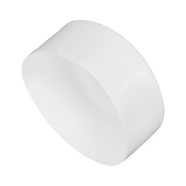 sourcing map 2pcs Rubber End Caps 130mm(5.1 inch) ID Vinyl Round Tube Bolt Cap Cover Screw Thread Protectors White