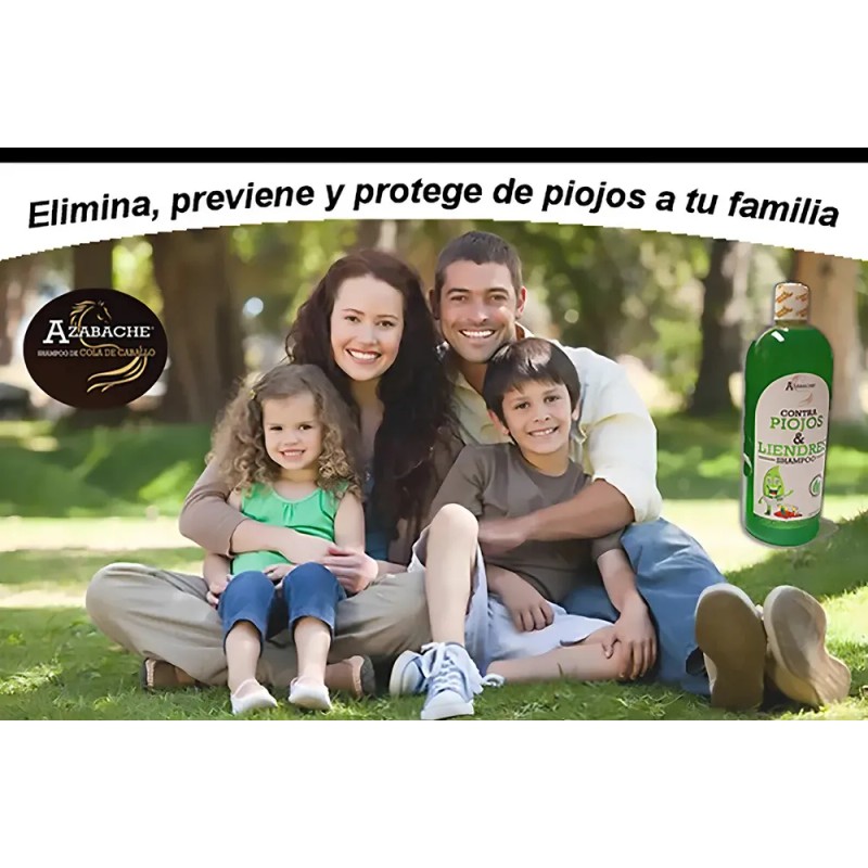 Pack Shampoo Contra Piojos Y Liendres Azabache 1lt C/u