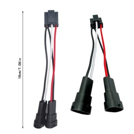 4Pcs H4 9003 Female to H11 H9 Male 2 Way Splitter Wire Bulb Socket Headlight Wiring Harness Adapters Extension Compatible with Light Fog Use Car Accessories