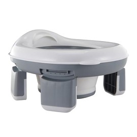 Travel Foldable Potty Training Toilet with Storage Bag, Non-Slip Portable Car Potty Outdoor Indoor Easy to Clean (Gray)