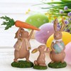 Hodao 3 PCS Easter Bunny Family Decorations Spring Easter Rabbit