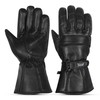 QUALITY WEARS USA Motorcycle Gloves for Men - Leather Gauntlet