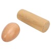 2PCS Wood Egg Shaker Natural Safe Musical Hand Percussion Instrument