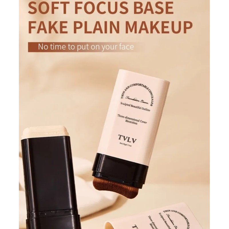 Base De Maquillaje Conceal Skin + Pincel Natural 3 Colores