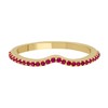 GOURIK 18K Yellow Gold Plated Created Emerald Ruby Sapphire &