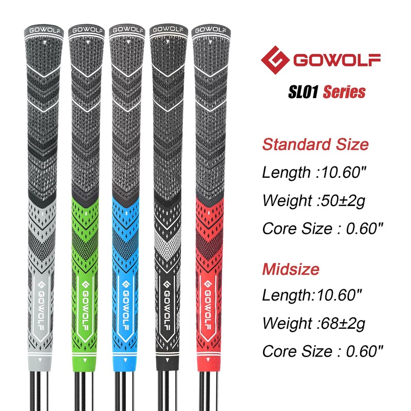 Gowolf Golf Grips Cord Rubber Multi-compound Golf Driver Irons Club