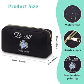 Inspirational Gifts for Women Christian Makeup Bag Religious Christian Gifts for Women Encourage Gifts for Women Friends Sister Teen Girls Spiritual Gifts for Women Travel Makeup Punch