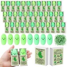 Wettarn Appreciation Pickle Gifts Cute Stress Balls with Support Gift Boxes Inspirational Party Favors for Employee Coworker Friends Office Positive Relief Toys(36 Sets)