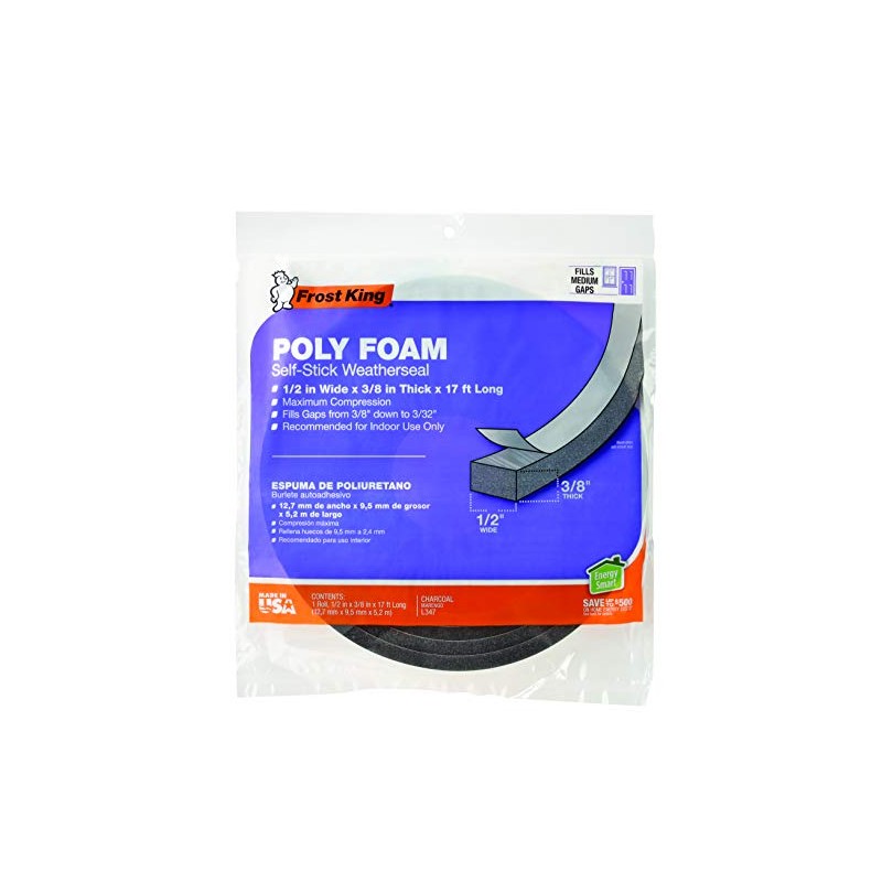 Frost King L347 Self-Adhesive Open Cell Tape, 17 Ft L