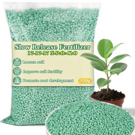 RAINFLOW 11.28OZ Slow Release Fertilizer - 17-17-17 Organic Plant Food All Purpose Plant Fertilizer for Most Potted,Fruit & Vegetable,Bulbs,Flowering,Leafy Plants Indoor & Outdoor Garden Fertilizers