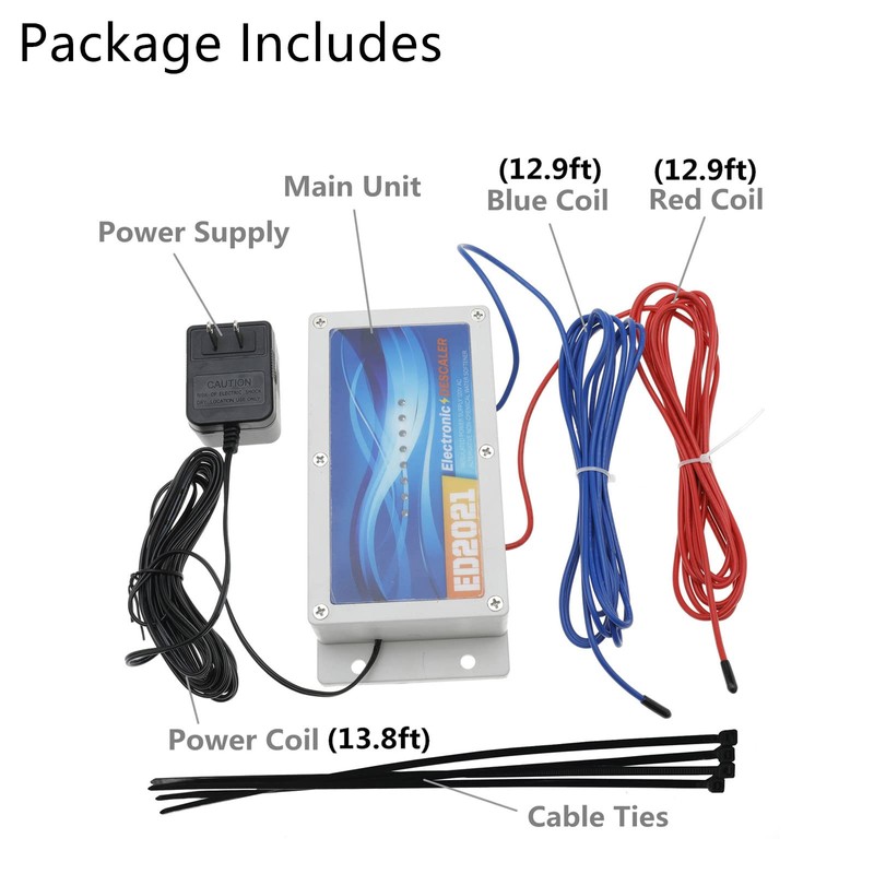 Timilge Electronic Water Descaler System, Reduces Limescale, Rust, and Minerals,