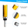 Pack of 4 8 mm Flush Cutter Shank Milling Cutter