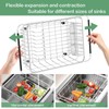 Fanbsy Large Dish Drainer Rack in Sink Adjustable, Expandable 304