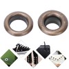 100 Sets Metal Grommets Eyelets, 5mm Brass Grommet with Iron