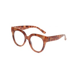 Calabria K+K JAMIE Round Reading Glasses +1.50 Golden Tortoise Havana Crystal Women Stylish Designer Trendy Readers Eyeglass