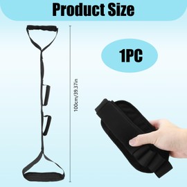 Aufstehhilfe Gehhilfe für Senioren 100cm, langer Beinheber nach Hüftgelenksersatz mit großer Fußschlaufe und weicher Handschlaufe, Mobilitätshilfe für Rollstuhl, Hüft- und Kniegelenksersatz