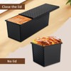 Barlket Black Pullman Loaf Pan with Lid 13x4, Pullman Loaf