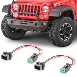 Quadratec Fog Light Wiring Adapter Kit - 2 Foot Extension - Fits Jeep Wrangler JK & Unlimited 4-Door 2010-2018 - Sold in Pairs - Designed for Aftermarket Fog Lights -
