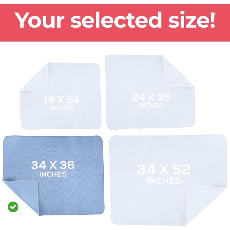 Utopia Bedding Washable Underpads 34" x 36" (Pack of 4),