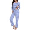 Anyhold Plus Size Womens Fall 2 Piece Pajama Sets Long
