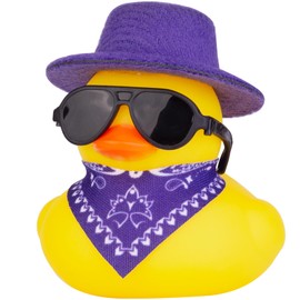 MuMyer Rubber Duck Car Ornaments Duck Car Dashboard Decorations for Car Dashboard Decoration Accessories with Mini Hat Swim Ring Necklace and Sunglasses(A12)