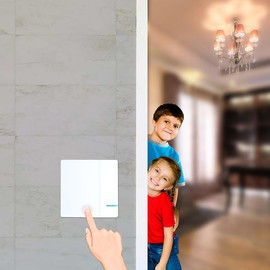 Meichoon Waterproof Wireless Light Switch and Receiver Kit No Wiring Required Up to 100ft Range Programmable and Expandable for Ceiling Fans Lamps Easy to Install 2 Switch + 2 Receivers