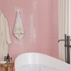 CRE8TIVE 4 Sheets Penny Round Tile Peel and Stick Backsplash