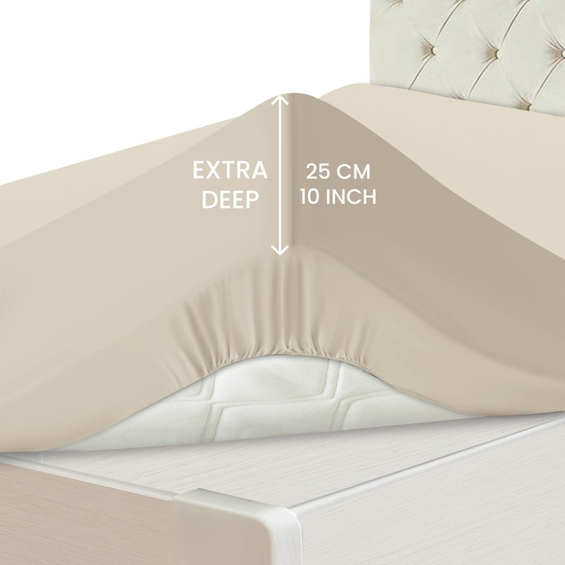 Hafaa Single Fitted Sheet – Easy Care 25 cm Deep
