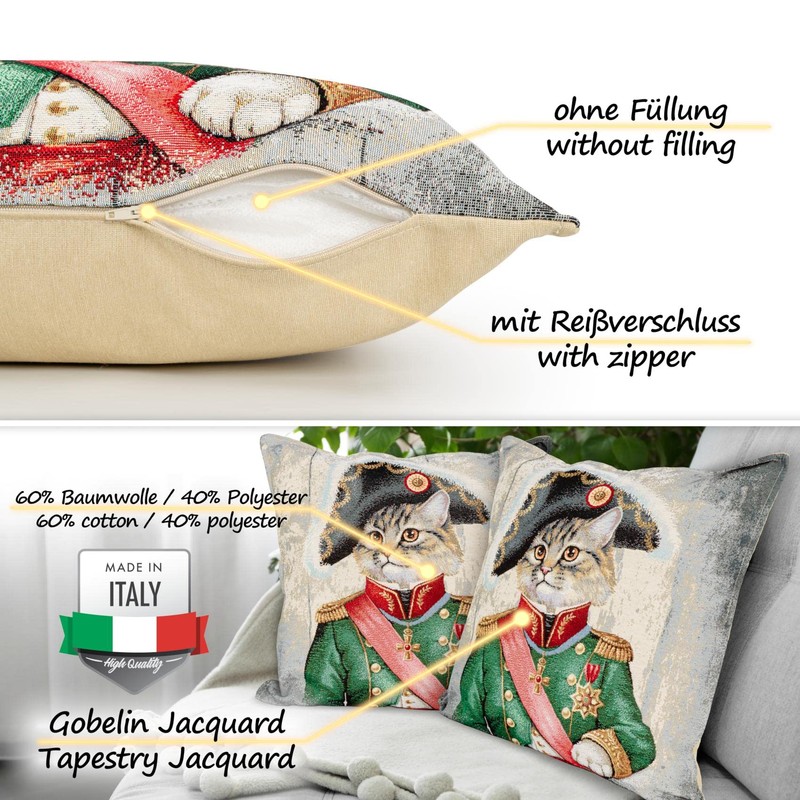 ANRO Cushion Cover Decorative Cushion Sofa Cushion Cover Tapestry Napoleon