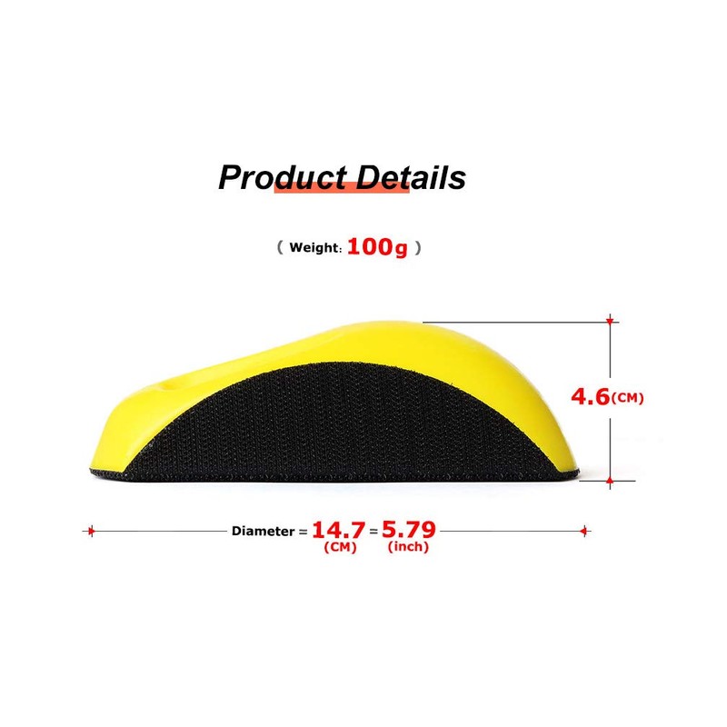 6" Sanding Mouse 2-PCS Hook and Loop Hand Sanding Block