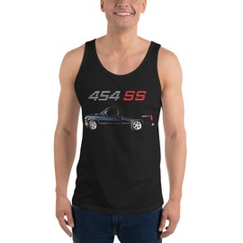 JG Infinite 1990 Chevy 1500 OBS 454 SS Old Body Style American Pickup Truck Unisex Tank Top Black
