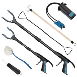 Jellas 7-Piece Hip Replacement Recovery Kit, 2 Pcs Foldable Grabbers (32" & 23") wit...