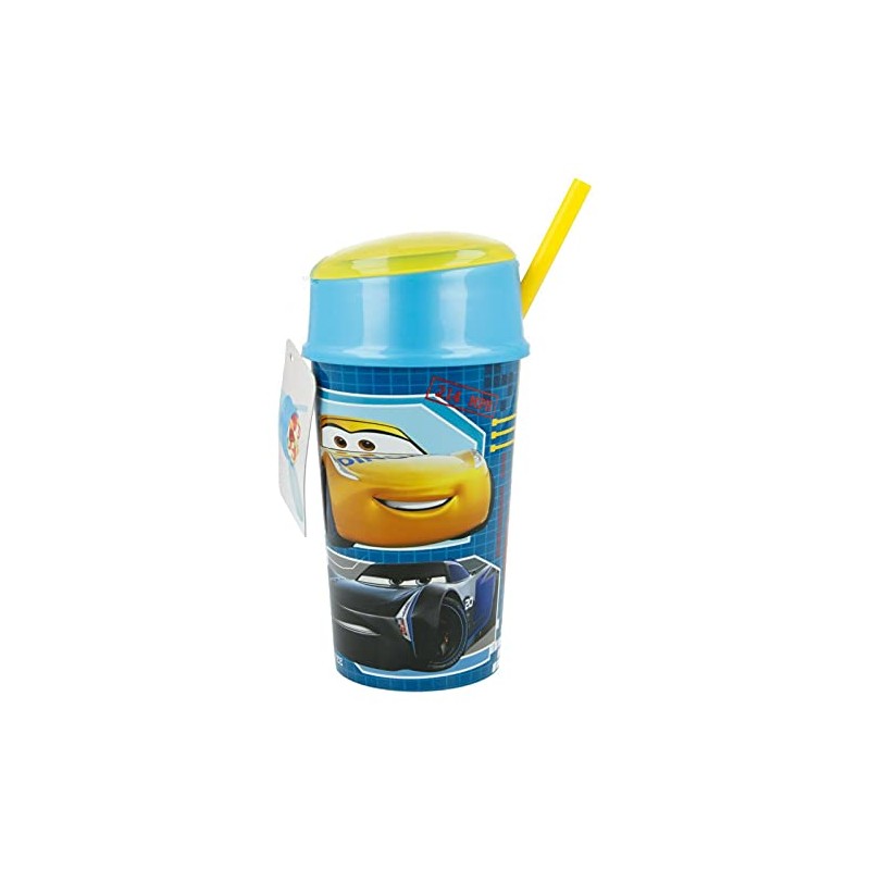 Gold1 Tumbler + Lid compartmnet + Straw 400 ml, Multi-Colour,