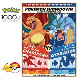 Buffalo Games - Pokemon Showdown: Charizard V. Gyarados - 1000 Piece Jigsaw Puzzle