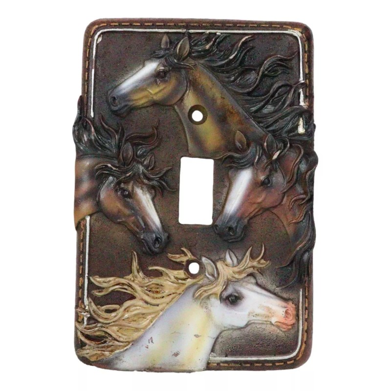Ebros Gift Set of 2 Western Rustic 4 Colorful Wild