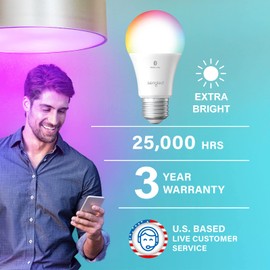 Sengled Alexa Light Bulbs, 100W Equivalent, S1 Auto Pairing with Alexa Devices, Smart Light Bulb that Work with Alexa, Bluetooth Mesh Smart Home Lighting, ‎Multicolor Dimmable, No Hub Required,4-Pack