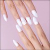 French Tip False Nails with Glue 24 Pcs Soft Gel