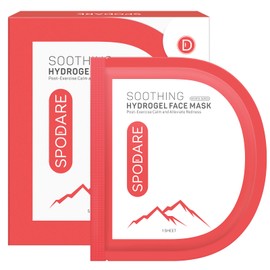 SPODARE Soothing Hydrogel Face Mask to Post-Exercise Calm and Alleviate Redness.Calm and repair the sun-exposed skin for maintain both beautiful skin and health. - 5 Pair