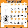 Liliaafar 30 Pcs Halloween Ghost and Black Cat Keychains Bulk