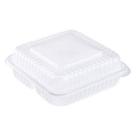 KARAT FP-HC99PP-3CU 9"X 9" PP Hinged Containers 3 Compartment - (Case of 200)