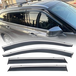 Vesul Compatible with Hyundai Tucson 2022 2023 2024 SE SEL N-Line Limited Clip on Window Wind Deflector Rain Guard Window Visor Shield Cover with 304 Stainless Steel Trim