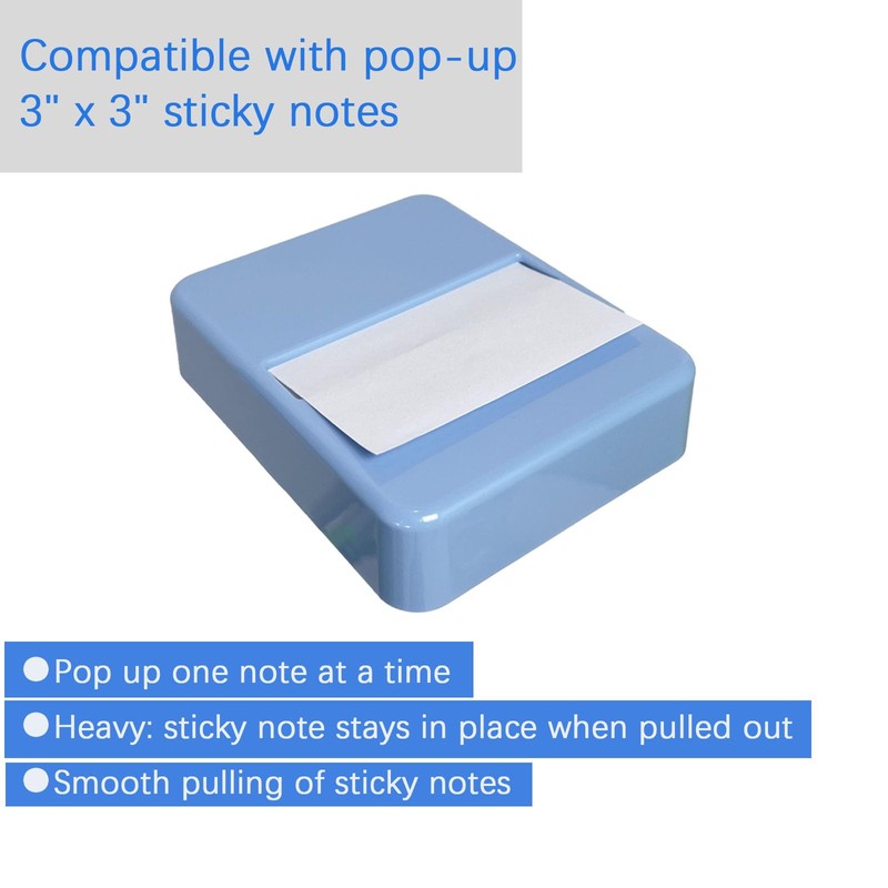 OunglyChoi Notes Dispenser, 3 x 3 inches Blue Sticky Note