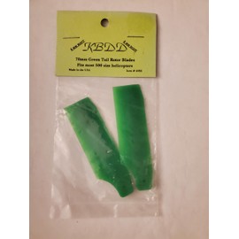 70mm Green Tail Rotor Blades fits Most 500 Size RC Helis