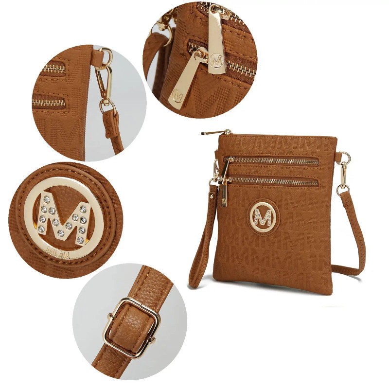 Andrea Milan M Signature Women's Crossbody Messenger Bag Designed by