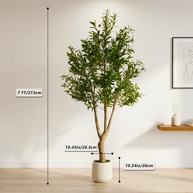 LYLYFAN Olive Tree Artificial Indoor 7FT Faux Olive Tree with