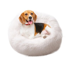 PETCUTE Dog Bed Cat Bed for Indoor Cats Washable Plush Donut Pet Bed Soft Calming Cuddler Kennel Small Medium Large