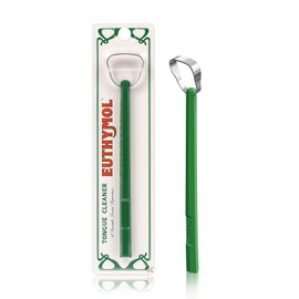Euthymol Raspador De Lengua De Acero Inoxidable 304: Reduce El Mal Aliento, Elimina La Placa, Mejora La Higiene Bucal Y Es Fácil De Usar Y Limpiar.