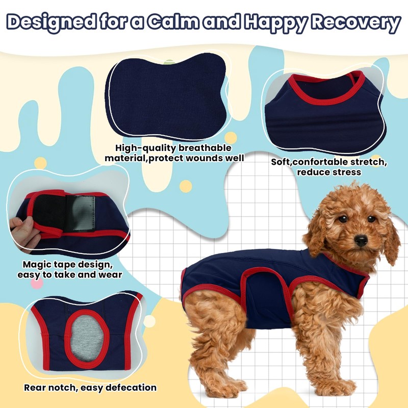 MHaustlie Dog Surgery Recovery Suit Dog Recovery Suit Female Male