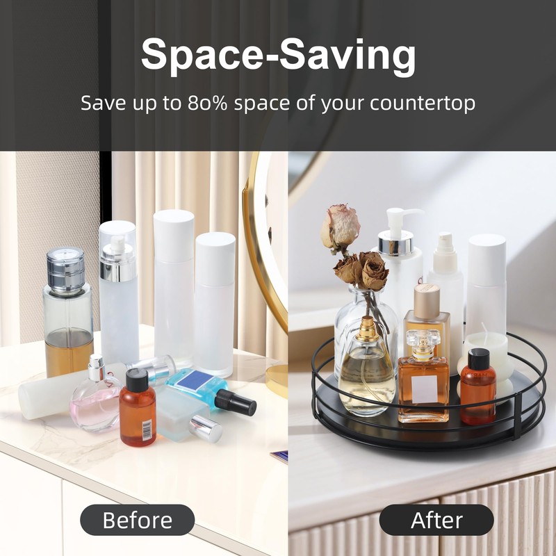 10 Inch 360° Rotating Perfume Tray, Perfume Holder Organizer, Turntable