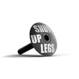 Bike Stem Cap with Bolt – Stylish Bicycle Headset Top Cover, for Cyclists (Shut Up Legs)